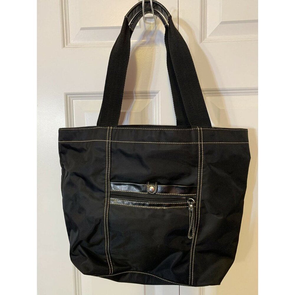 Nine West Women's‎ Tote/Purse/Bag Black Nylon Colorful Lining